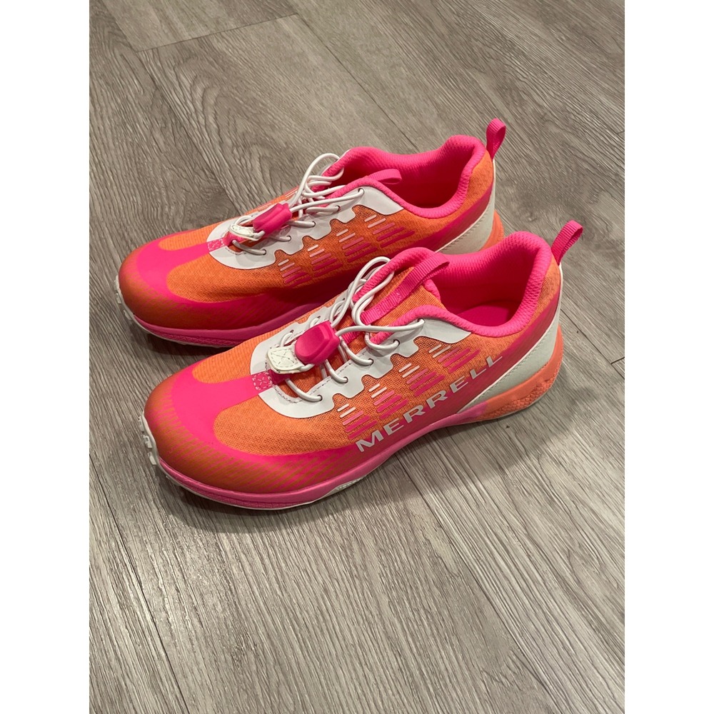 Merrell Agility Peak Youth Kid's Running Shoes Size 4 Pink Hiking Trail
